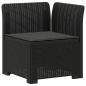 Preview: 6-Sitzer Garten Sofa mit Kissen Rattan Look PP Anthrazit