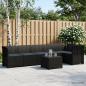 Preview: ARDEBO.de - 6-Sitzer Garten Sofa mit Kissen Rattan Look PP Anthrazit