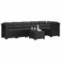 Preview: 6-Sitzer Garten Sofa mit Kissen Rattan Look PP Anthrazit
