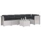 Preview: 6-Sitzer Garten Sofa mit Kissen Rattan Look PP Weiß