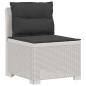 Preview: 6-Sitzer Garten Sofa mit Kissen Rattan Look PP Weiß