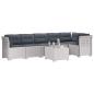 Preview: 6-Sitzer Garten Sofa mit Kissen Rattan Look PP Weiß
