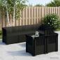 Preview: ARDEBO.de - 7-Sitzer Gartensofa Rattan-Look PP Anthrazit