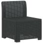 Preview: 7-Sitzer Gartensofa Rattan-Look PP Anthrazit
