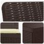 Preview: 7-Sitzer Gartensofa mit Kissen Rattan-Look PP Braun