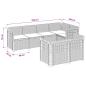 Preview: 7-Sitzer Gartensofa mit Kissen Rattan-Look PP Braun