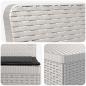Preview: 7-Sitzer Gartensofa mit Kissen Rattan-Look PP Weiß