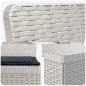 Preview: 7-Sitzer Gartensofa mit Kissen Rattan-Look PP Weiß