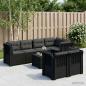 Preview: ARDEBO.de - 7-Sitzer Gartensofa mit Kissen Rattan-Look PP Anthrazit