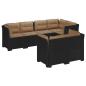 Preview: 7-Sitzer Gartensofa mit Kissen Rattan-Look PP Anthrazit