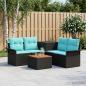 Preview: ARDEBO.de - Sofa Set 6 stk. 4-Sitzanzahl Schwarz und Blau