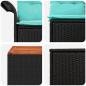 Preview: Sofa Set 6 stk. 4-Sitzanzahl Schwarz und Blau