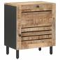 Preview: Nachttisch Natur 50 x 33 x 60 cm Massivholz Mango