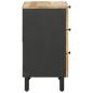 Preview: Nachttisch Natur 50 x 33 x 62 cm Massivholz Mango