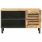 Preview: Stauraumschr?nke Natur 80 x 33 x 46 cm Massivholz Mango