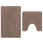 Preview: Anti-Rutsch Badematten-Set 2 stk. Braun 50 x 50 cm PP