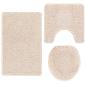 Preview: Anti-Rutsch Badematten-Set 3 stk. Creme 50 x 80 cm PP
