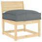 Preview: Kissen Anthrazit 50 x 50 x 12 cm Oxford-Stoff