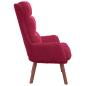 Preview: Sessel Weinrot 69 x 74 x 93 cm Samt