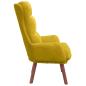 Preview: Sessel Gelb 69 x 74 x 93 cm Samt