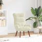 Preview: ARDEBO.de - Sessel Creme 69 x 74 x 93 cm Samt