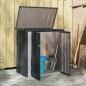 Preview: Gartenlagerbox Schwarz 101,5 x 57 x 100,5 cm Stahl