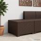 Preview: ARDEBO.de - 1-Sitzer Garten-Sofa Rattan-Look PP Braun