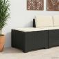 Preview: ARDEBO.de - 1-Sitzer Garten-Sofa mit Kissen Rattan-Look PP Anthrazit