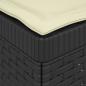 Preview: 1-Sitzer Garten-Sofa mit Kissen Rattan-Look PP Anthrazit
