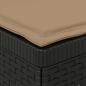 Preview: 1-Sitzer Garten-Sofa mit Kissen Rattan-Look PP Anthrazit
