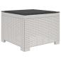 Preview: 1-Sitzer Garten-Sofa mit Kissen Rattan-Look PP Weiß