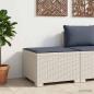 Preview: ARDEBO.de - 1-Sitzer Garten-Sofa mit Kissen Rattan-Look PP Weiß