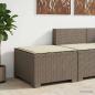 Preview: ARDEBO.de - 1-Sitzer Garten-Sofa mit Kissen Rattan-Look PP Hellgrau