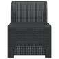 Preview: 1-Sitzer Garten-Sofa Rattan-Look PP Anthrazit