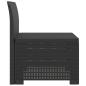 Preview: 1-Sitzer Garten-Sofa Rattan-Look PP Anthrazit