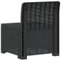 Preview: 1-Sitzer Garten-Sofa Rattan-Look PP Anthrazit