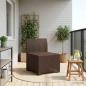 Preview: ARDEBO.de - 1-Sitzer Garten-Sofa Rattan-Look PP Braun