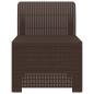 Preview: 1-Sitzer Garten-Sofa Rattan-Look PP Braun