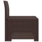 Preview: 1-Sitzer Garten-Sofa Rattan-Look PP Braun