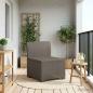 Preview: ARDEBO.de - 1-Sitzer Garten-Sofa Rattan-Look PP Hellgrau
