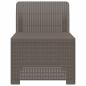 Preview: 1-Sitzer Garten-Sofa Rattan-Look PP Hellgrau