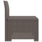 Preview: 1-Sitzer Garten-Sofa Rattan-Look PP Hellgrau