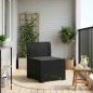 Preview: ARDEBO.de - 1-Sitzer Garten-Sofa mit Kissen Rattan-Look PP Anthrazit