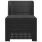 Preview: 1-Sitzer Garten-Sofa mit Kissen Rattan-Look PP Anthrazit