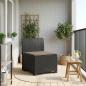 Preview: ARDEBO.de - 1-Sitzer Garten-Sofa mit Kissen Rattan-Look PP Anthrazit