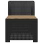 Preview: 1-Sitzer Garten-Sofa mit Kissen Rattan-Look PP Anthrazit