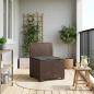 Preview: ARDEBO.de - 1-Sitzer Garten-Sofa mit Kissen Rattan-Look PP Braun