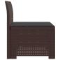 Preview: 1-Sitzer Garten-Sofa mit Kissen Rattan-Look PP Braun