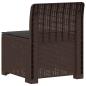 Preview: 1-Sitzer Garten-Sofa mit Kissen Rattan-Look PP Braun