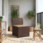 Preview: ARDEBO.de - 1-Sitzer Garten-Sofa mit Kissen Rattan-Look PP Braun